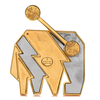 Gucci Crystal Elephant Brooch Green 6 of 8