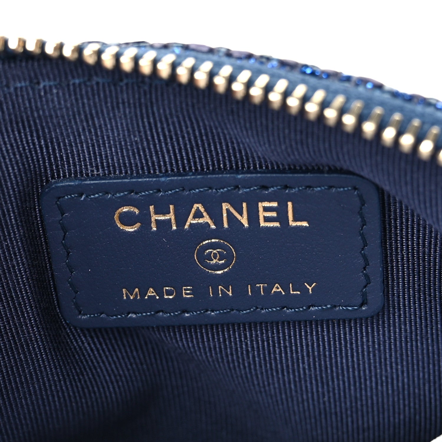 Chanel Woven Straw Raffia Deauville Cosmetic Pouch Blue 6 of 7