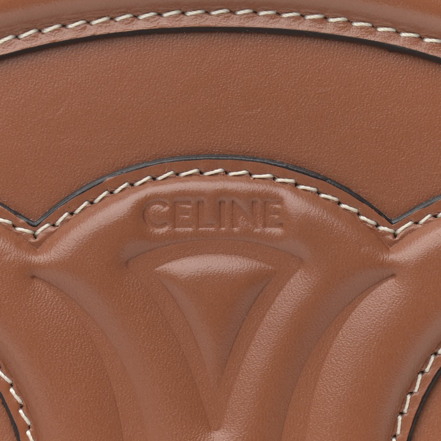 Celine Smooth Calfskin Cuir Triomphe Oval Bag Tan 6 of 11