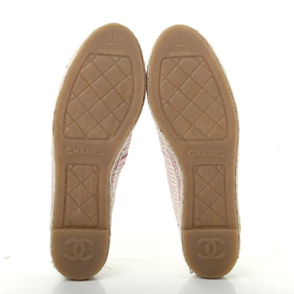 Chanel Mesh Lambskin CC Espadrilles 37 Light Pink Beige 5 of 7
