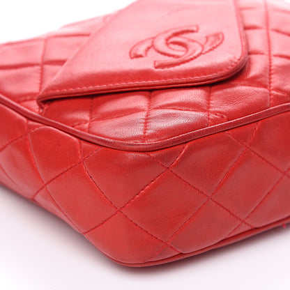 Chanel Lambskin Quilted Flap Tassel Camera Case Red 8 of 15