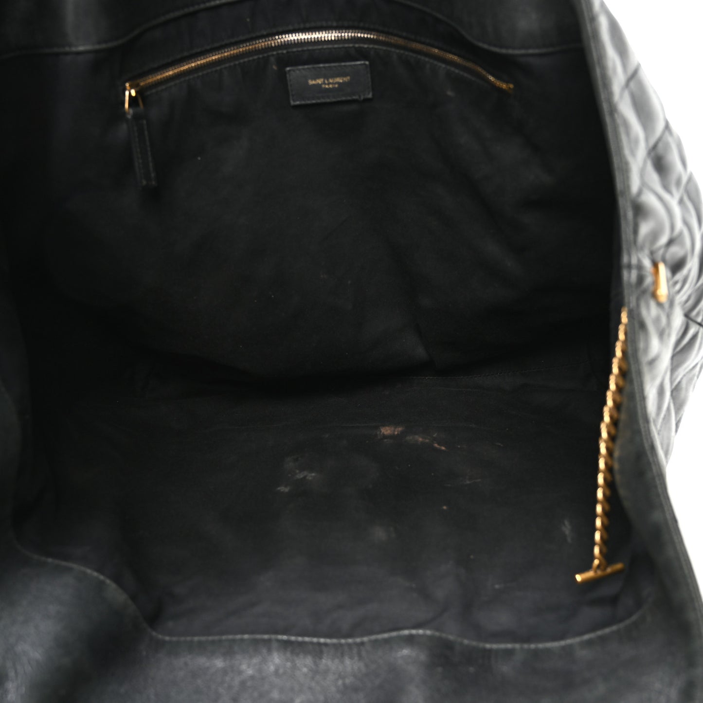 Lambskin Quilted Maxi Icare Shopping Tote Black