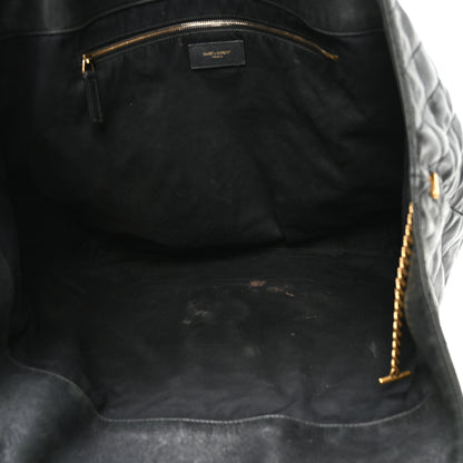 Saint Laurent Lambskin Quilted Maxi Icare Shopping Tote Black 4 of 12
