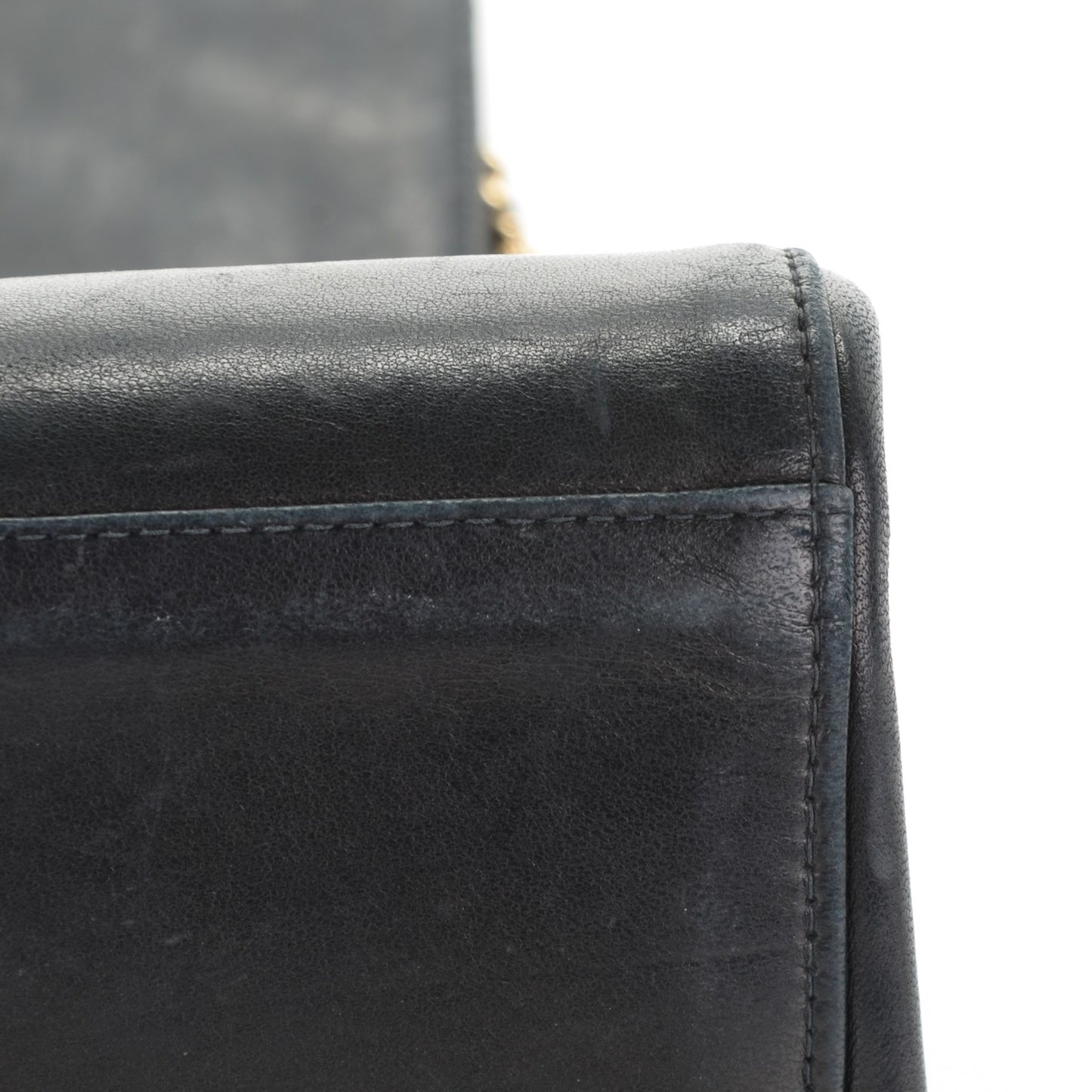 Lambskin Chocolate Bar Accordion Flap Black
