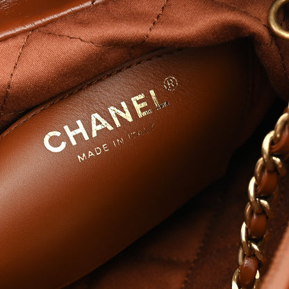 Chanel Shiny Calfskin Quilted Mini Chanel 22 Light Brown 6 of 11