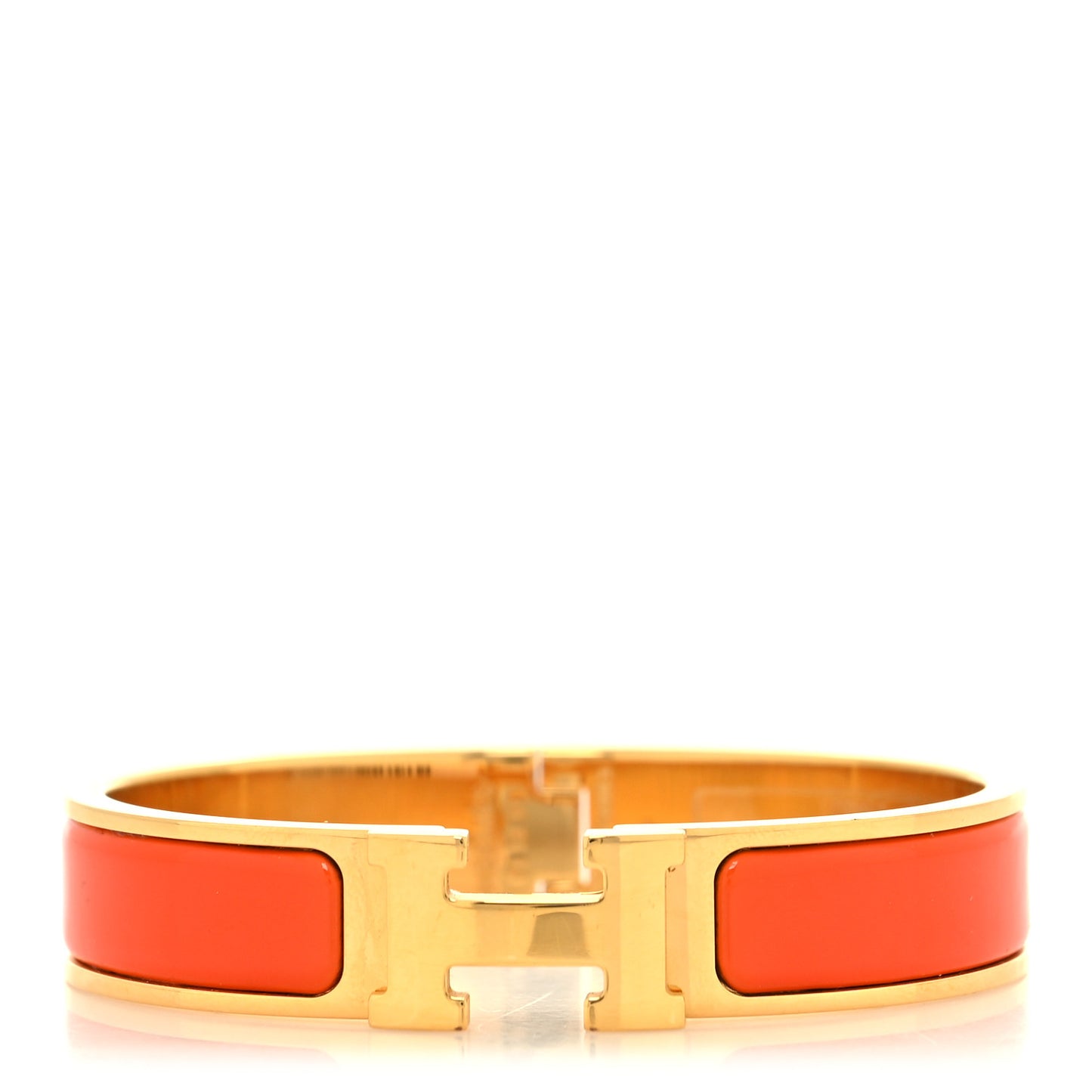 Enamel Narrow Clic Clac H Bracelet PM Orange