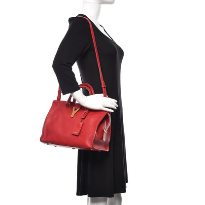 Saint Laurent Calfskin Small Classic Y Cabas Red 2 of 12
