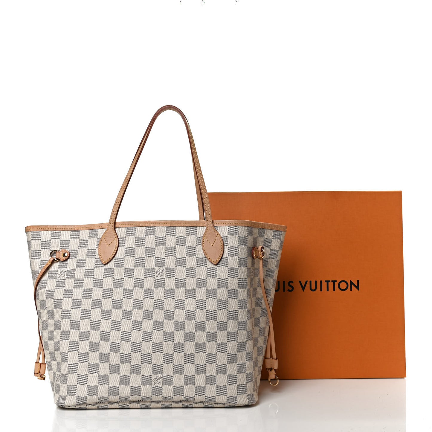Damier Azur Neo Neverfull MM Rose Ballerine