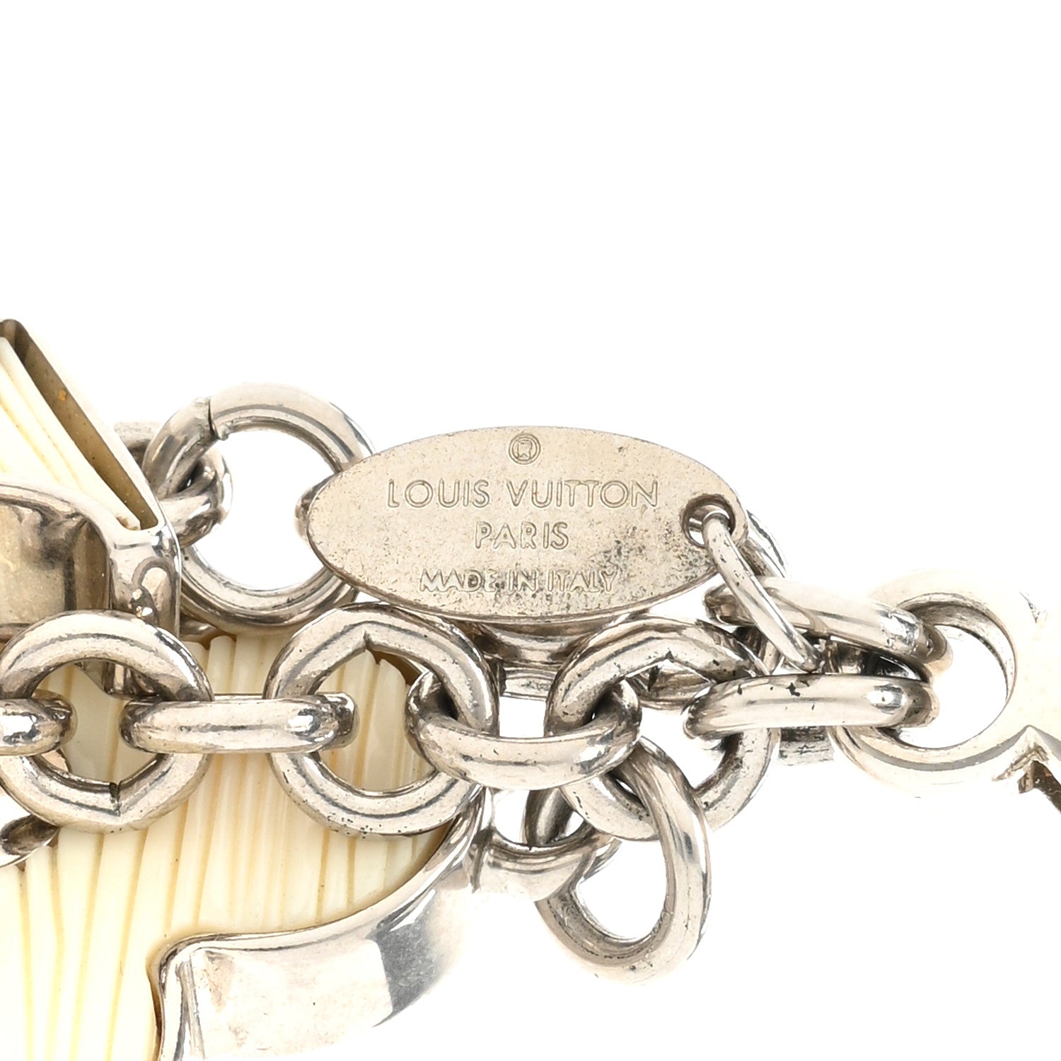 Louis Vuitton Fleur d Epi Bag Charm Ivory 3 of 4