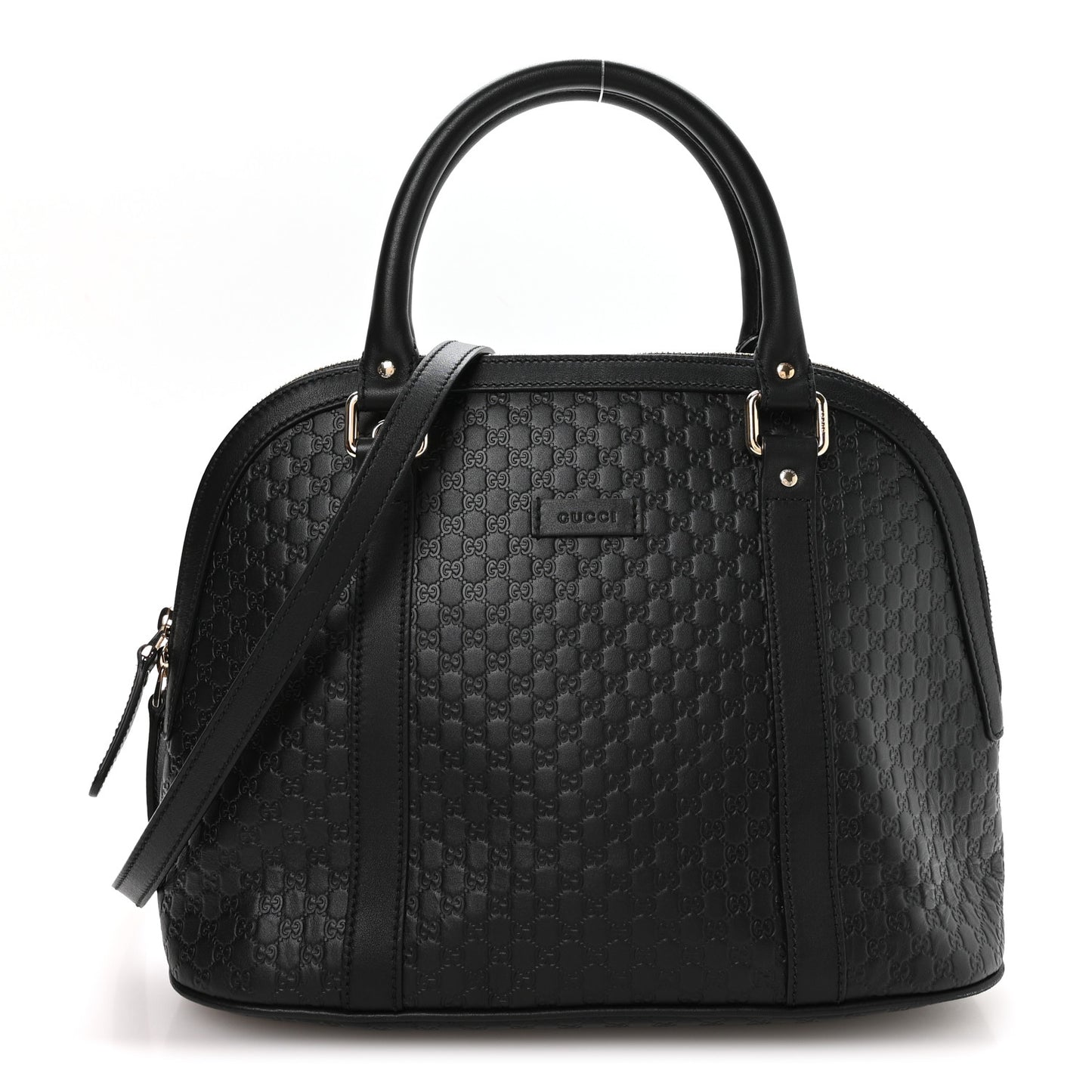 Microguccissima Medium Dome Bag Black