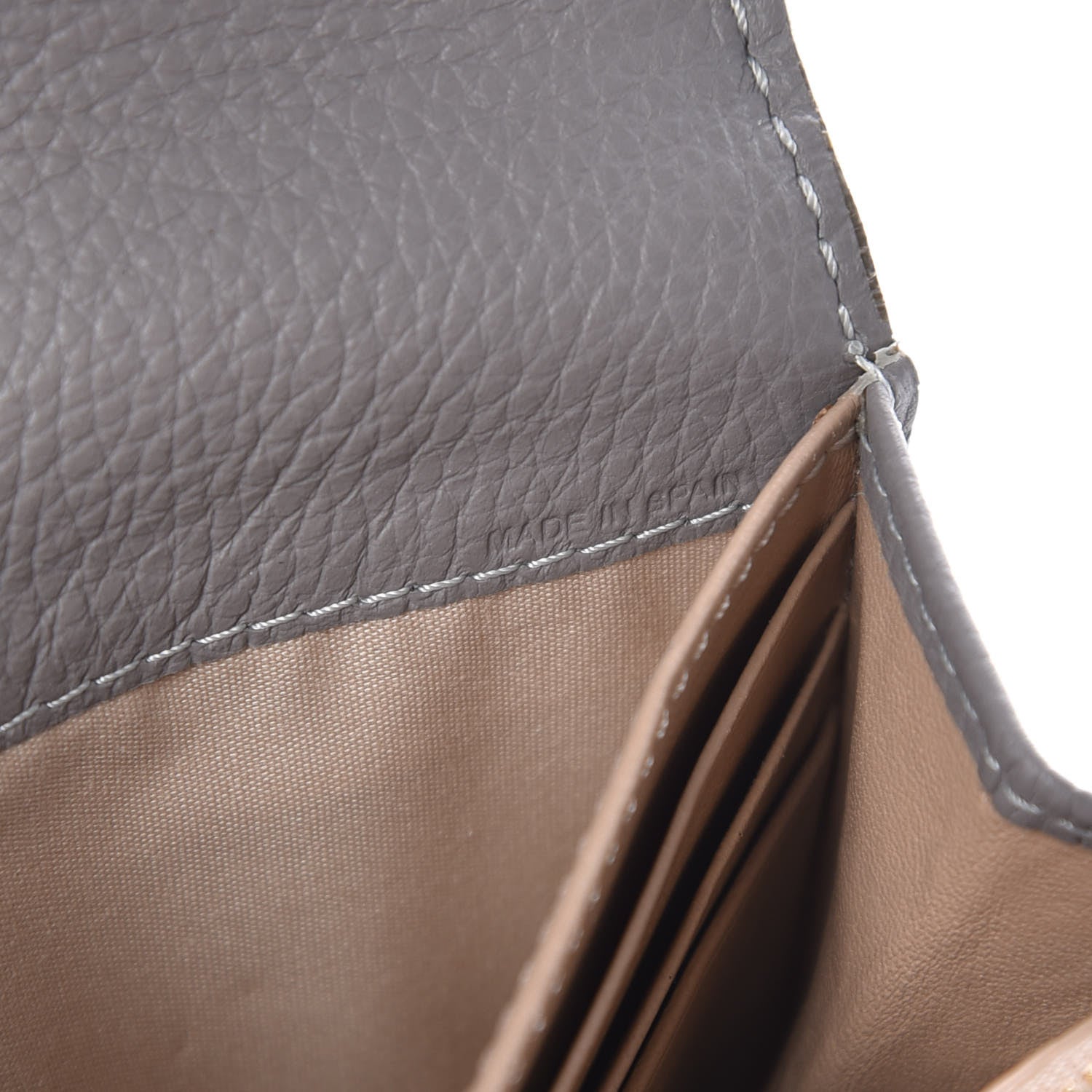 Chloe Calfskin Marcie Continental Flap Wallet Cashmere Grey 7 of 9