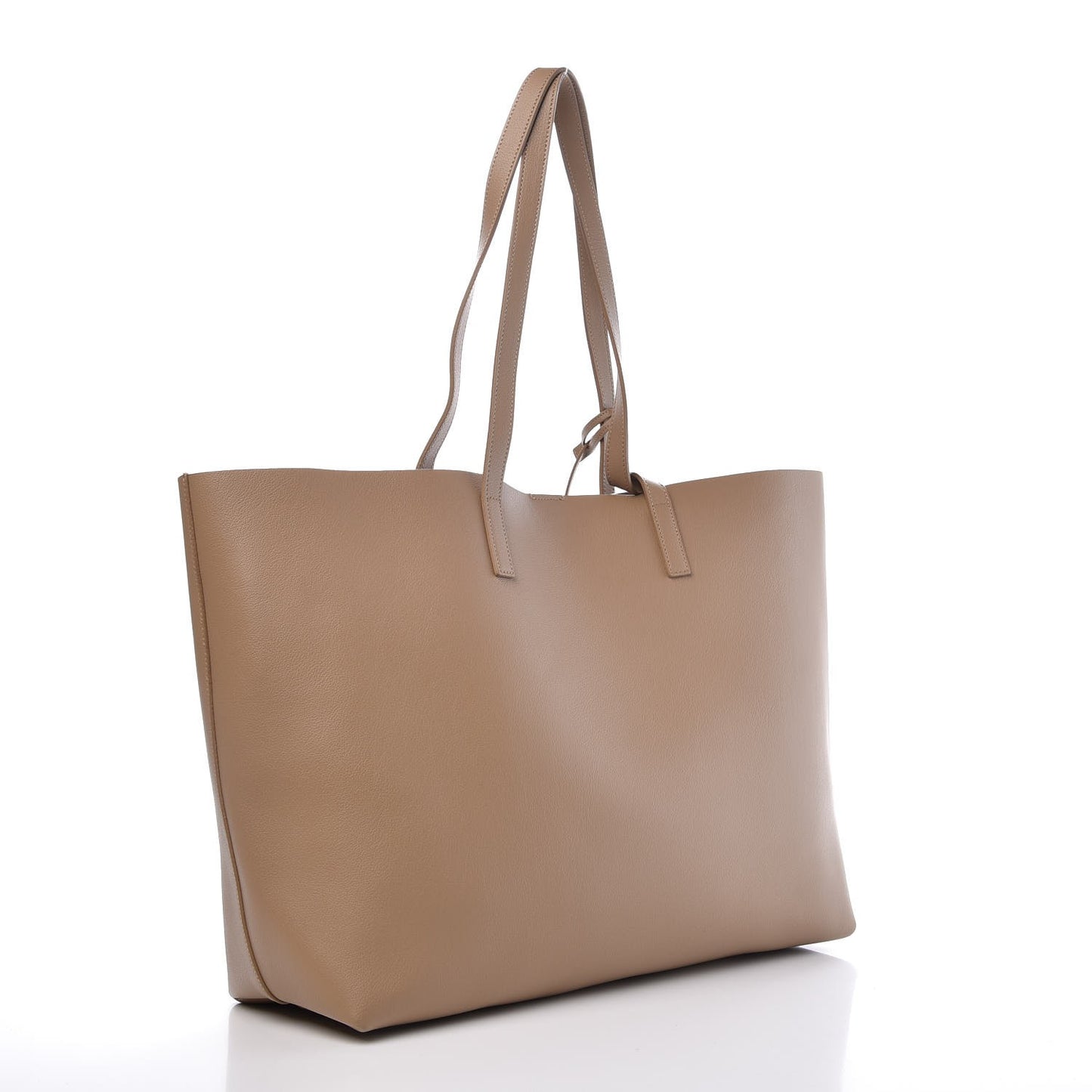 Calfskin Large Shopping Tote Dark Beige