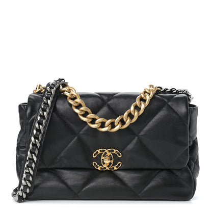 Chanel Lambskin Quilted Large Chanel 19 Flap Black 1 of 11