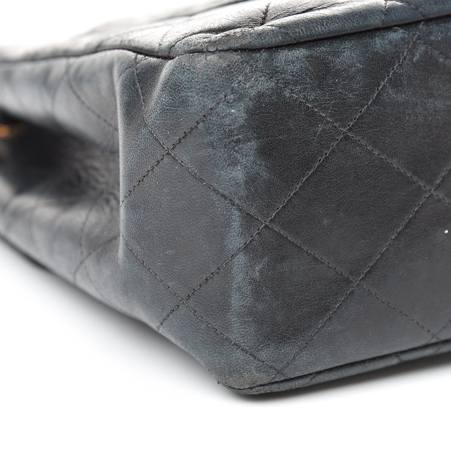 Lambskin Quilted XL Jumbo Single Flap Black