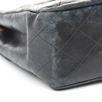 Chanel Lambskin Quilted XL Jumbo Single Flap Black 21 of 31
