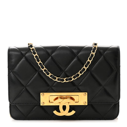 Chanel Lambskin Quilted Golden Class Wallet on Chain WOC Black 1 of 10