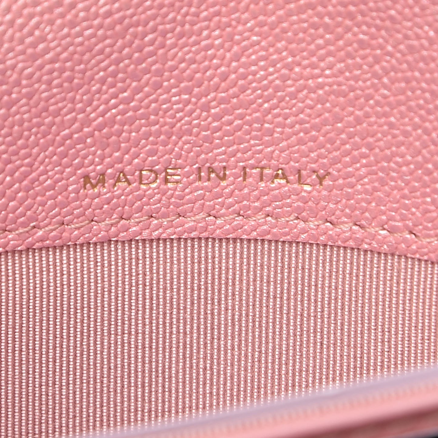 Iridescent Caviar Quilted Medium Flap Wallet Rose Pink