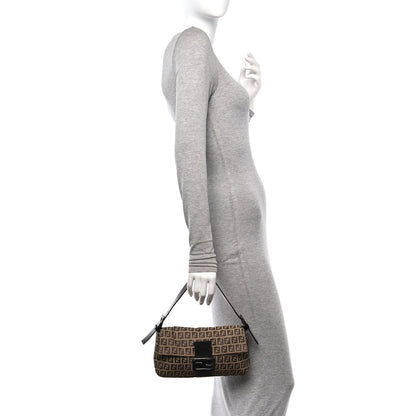 Fendi Zucchino Baguette Toro Mogano Panna 2 of 10