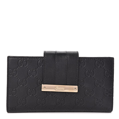 Gucci Guccissima Ladies Web Long Wallet Black 1 of 6