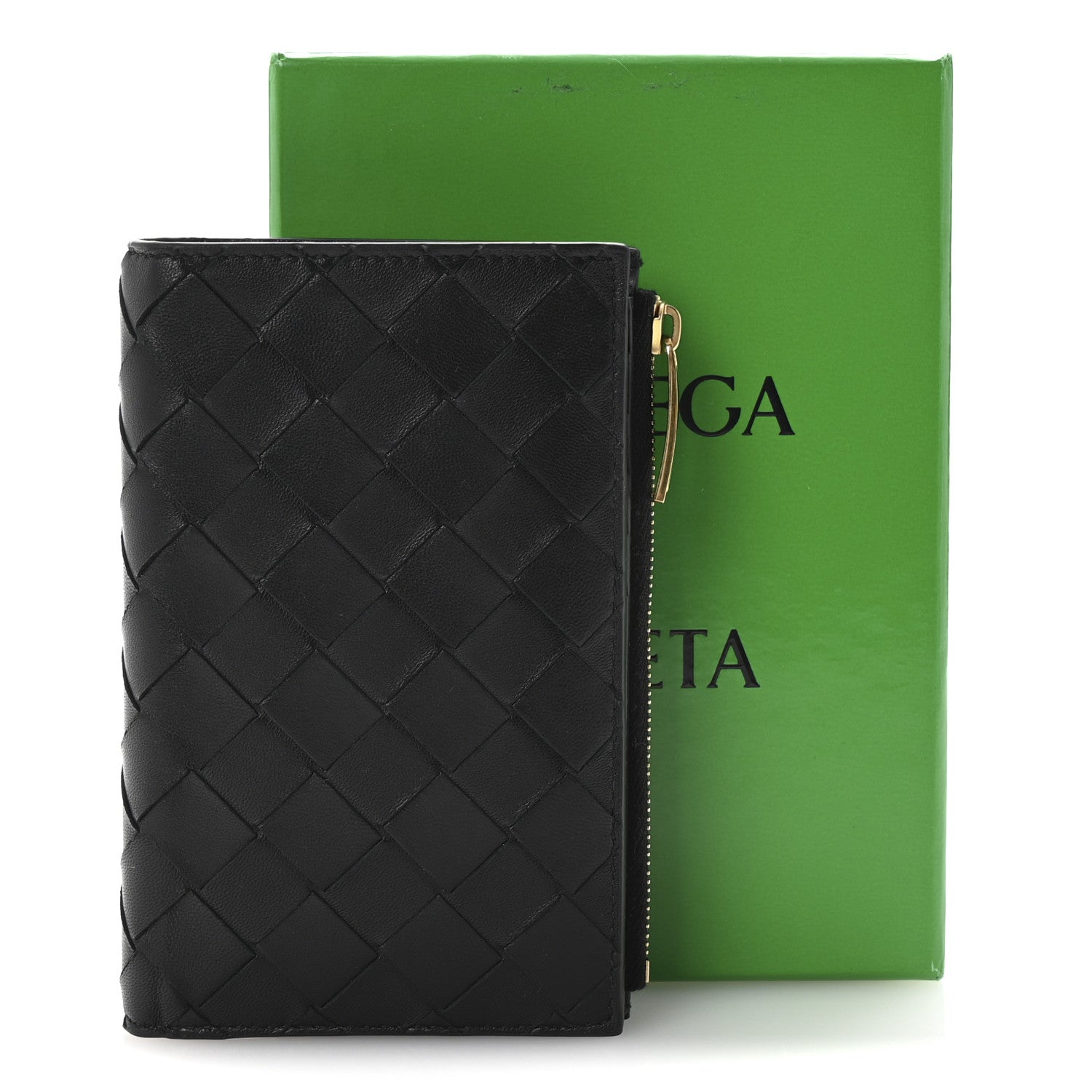 Bottega Veneta Nappa Intrecciato Medium Bi-Fold Zip Wallet Black 7 of 7
