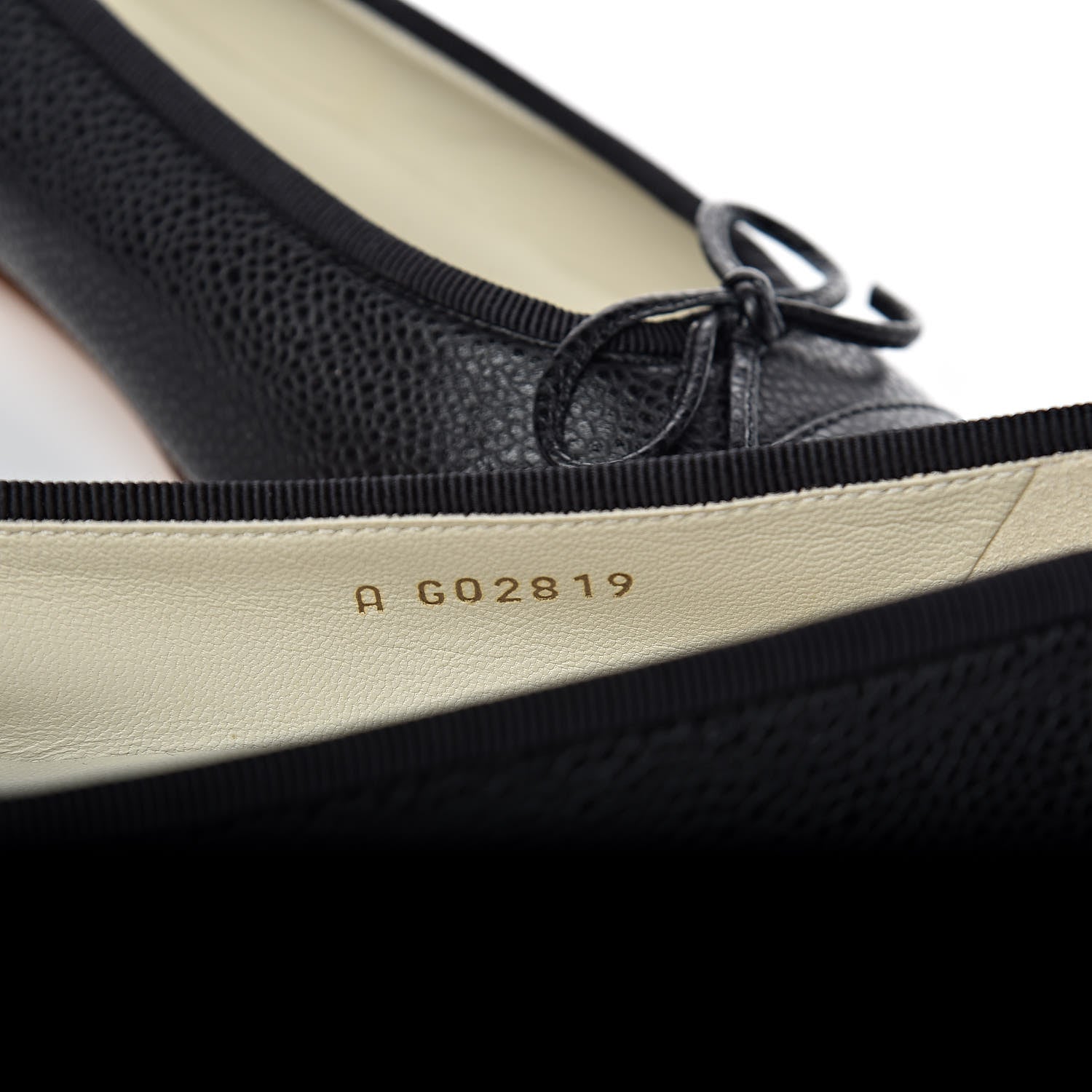 Chanel Caviar Cap Toe Ballerina Flats 38 Black 6 of 9