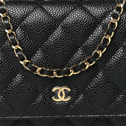 Chanel Caviar Quilted Wallet on Chain WOC Black 9 of 12