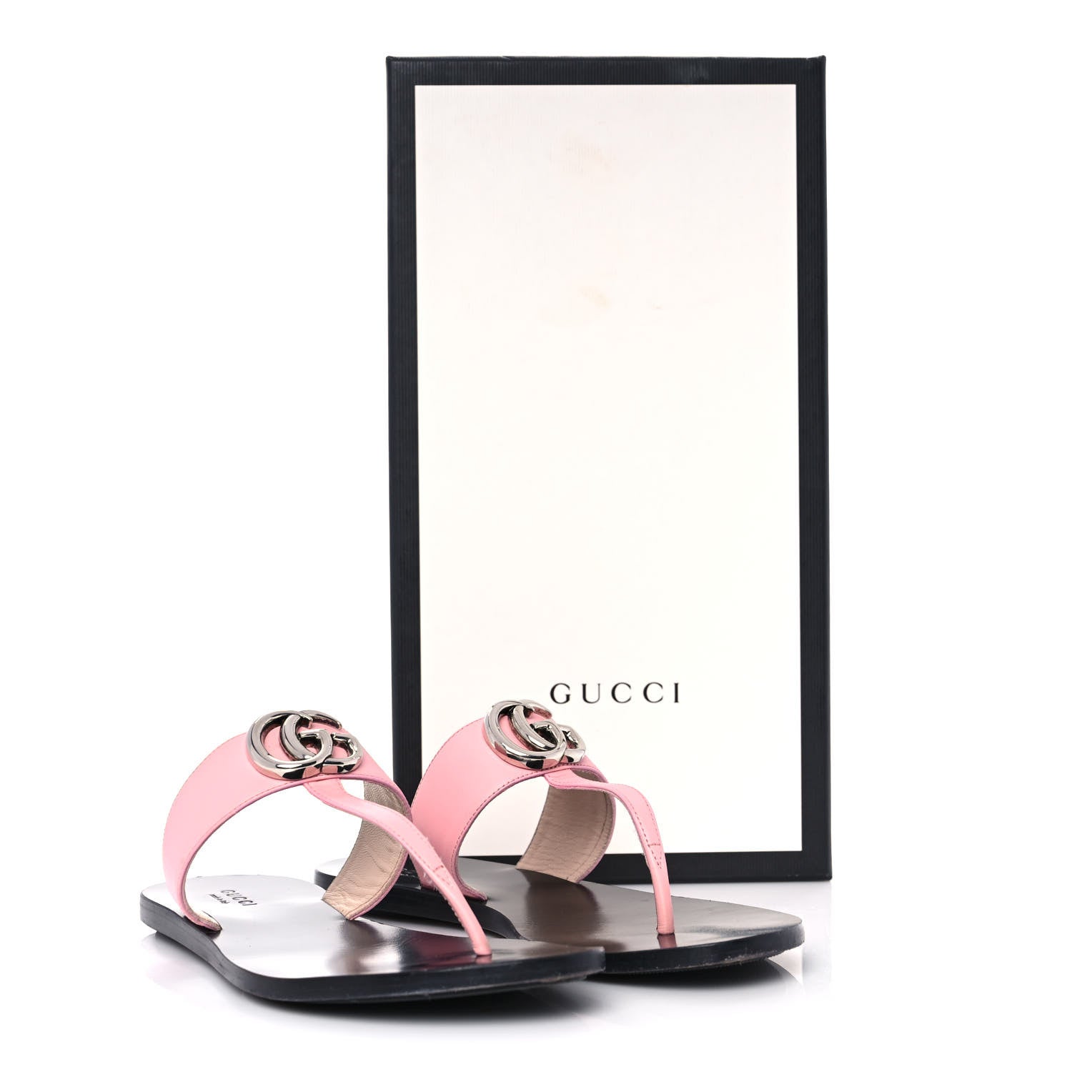 Gucci Calfskin GG Marmont Thong Sandals 36 Wild Rose 9 of 9
