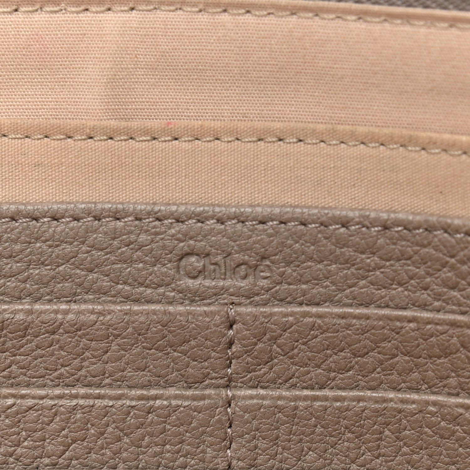 Chloe Grained Calfskin Joe Clutch Motty Grey 6 of 17