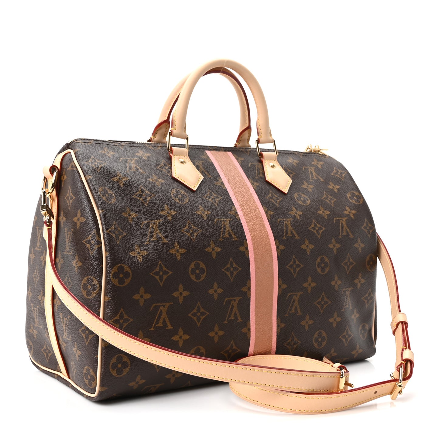Mon Monogram Speedy Bandouliere 35 Light Pink Camel