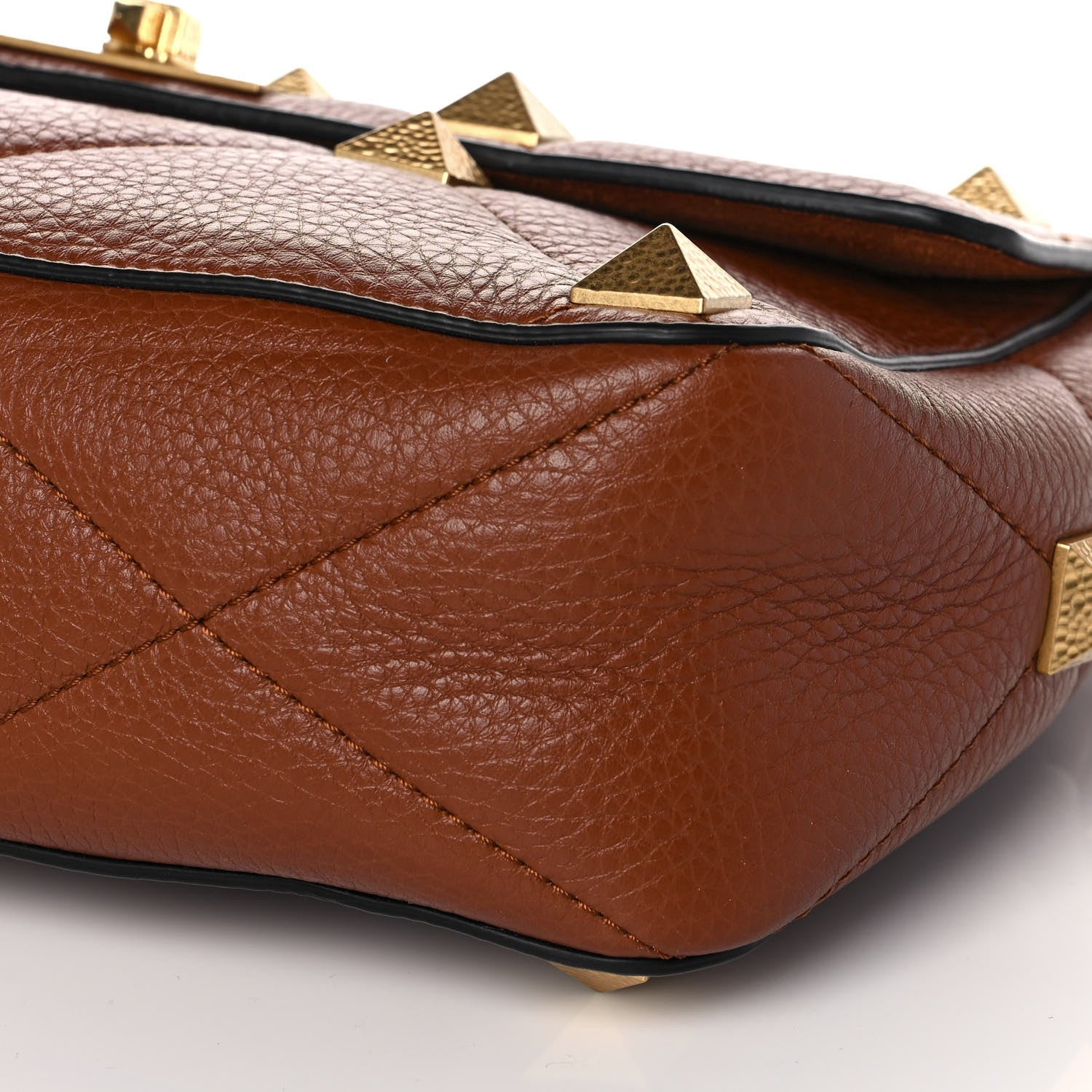 Valentino Garavani Grained Calfskin Large Roman Stud Shoulder Bag Selleria 8 of 8