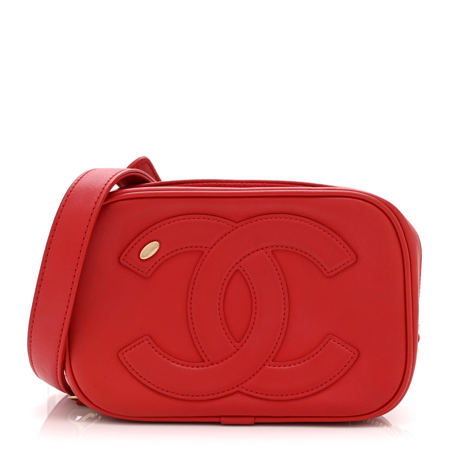Chanel Lambskin CC Mania Camera Case Red 1 of 10