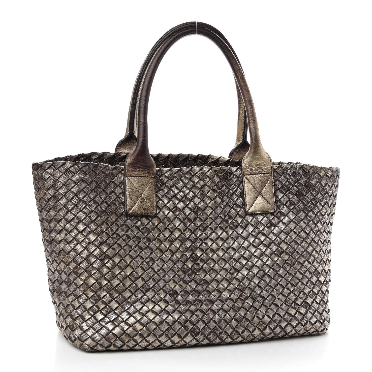 Bottega Veneta Intrecciato Mini Cabat Platino Ossidato 4 of 12