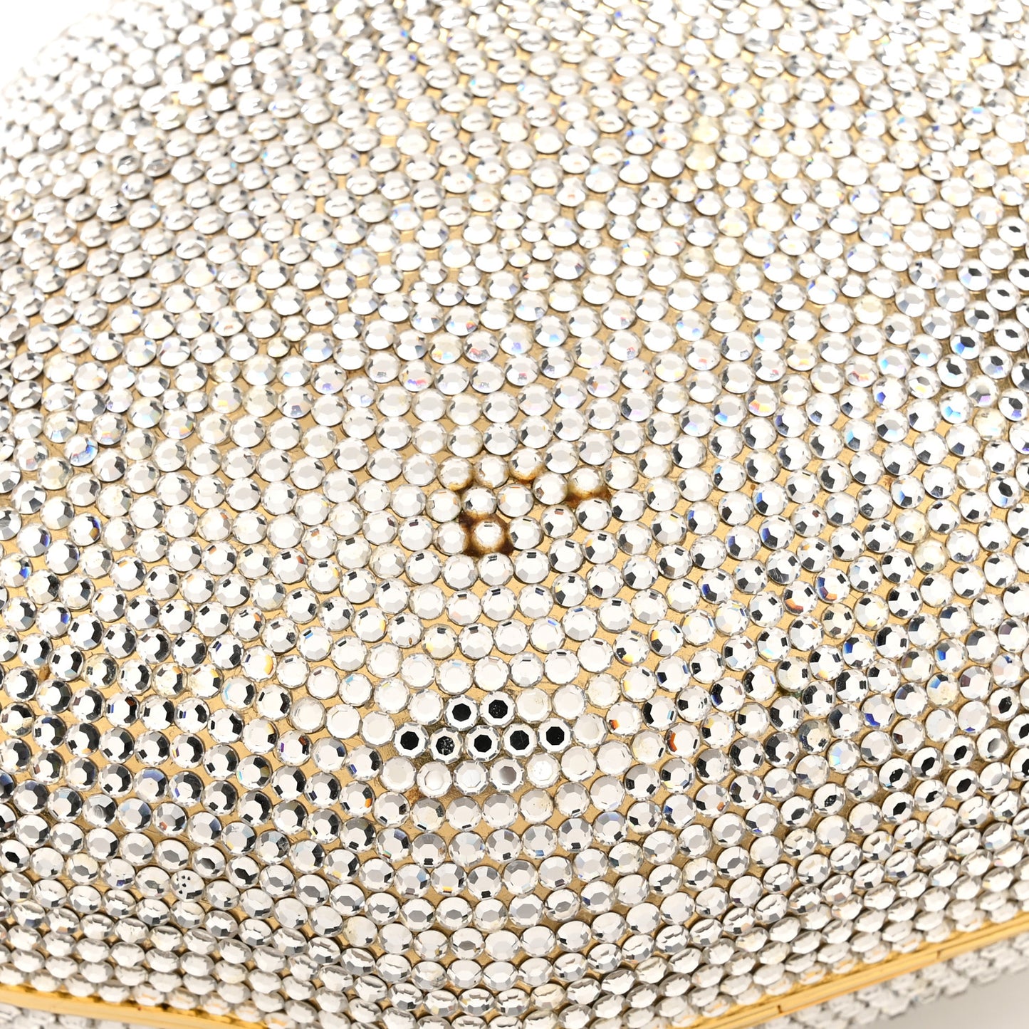 Swarovski Crystal Minaudiere Clutch Silver