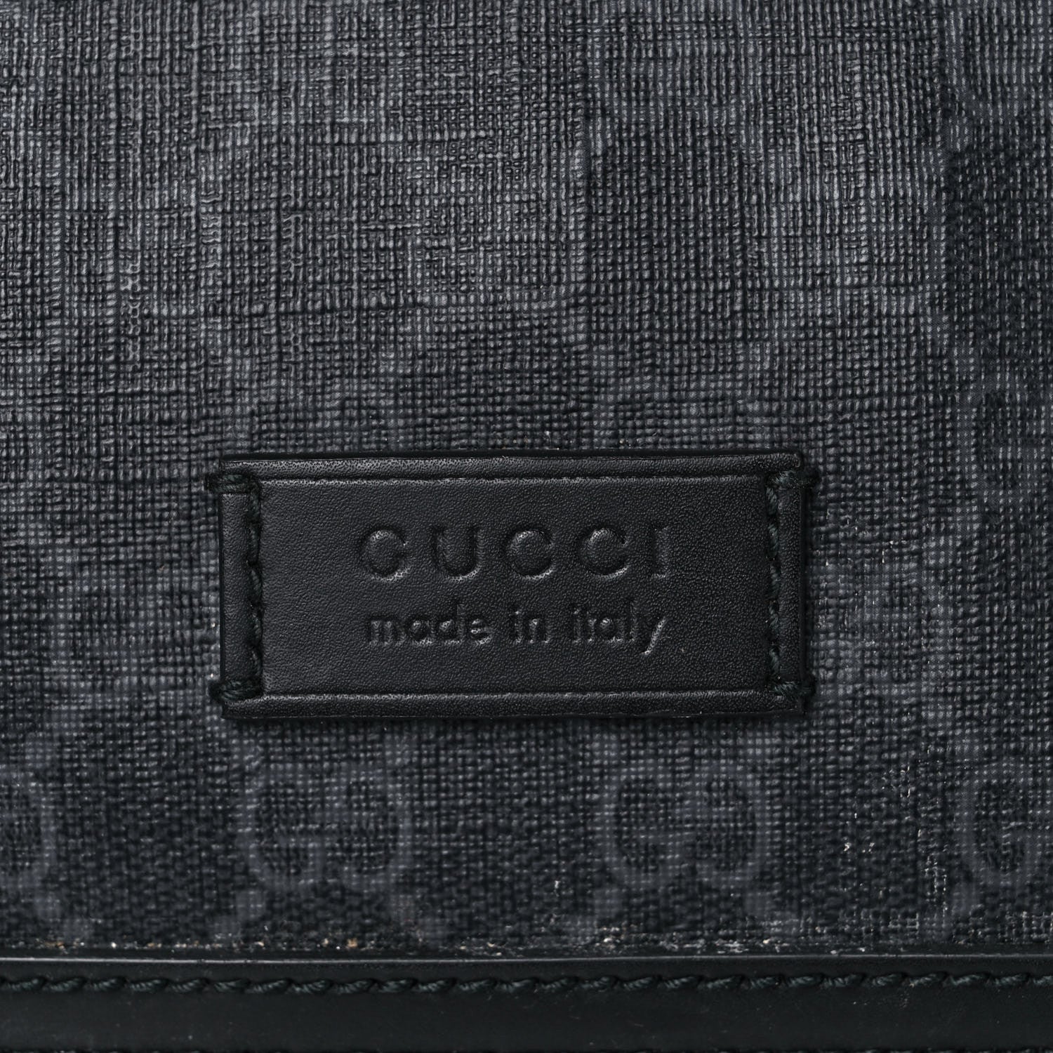 Gucci GG Supreme Monogram Appia Calfskin Web Flat Messenger Bag Black Grey 8 of 13