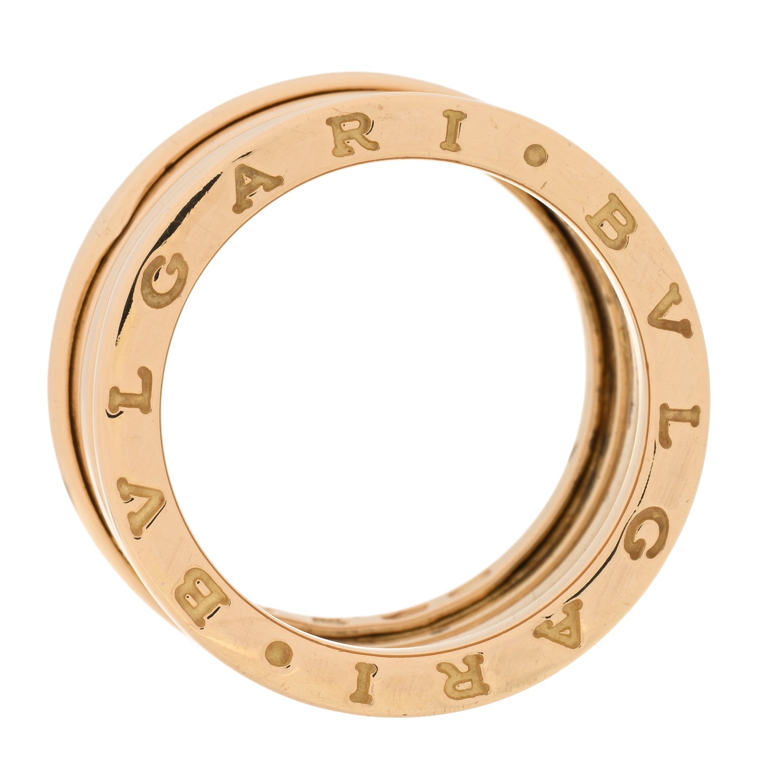 Bulgari 18K Yellow Gold B.Zero1 Four-Band Ring 56 7.5 4 of 5
