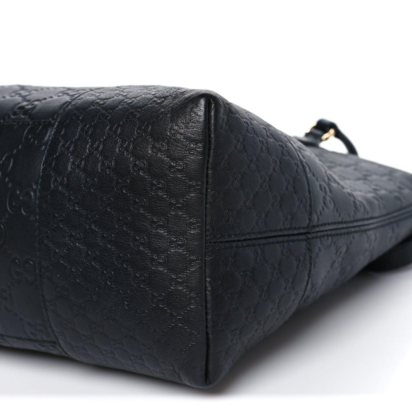 Guccissima Medium Bree Foldover Tote Black