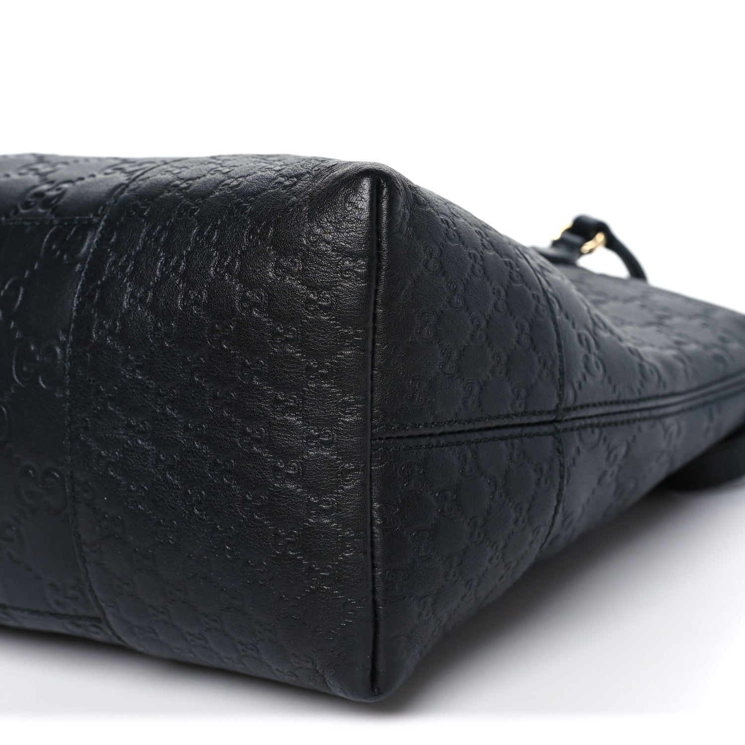 Gucci Guccissima Medium Bree Foldover Tote Black 10 of 13