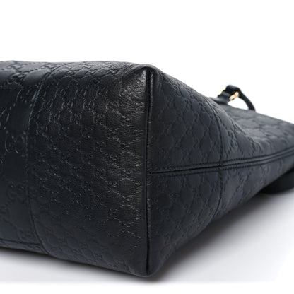 Gucci Guccissima Medium Bree Foldover Tote Black 10 of 13