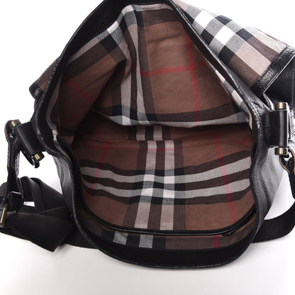 Burberry Grained Calfskin Messenger Black 5 of 16