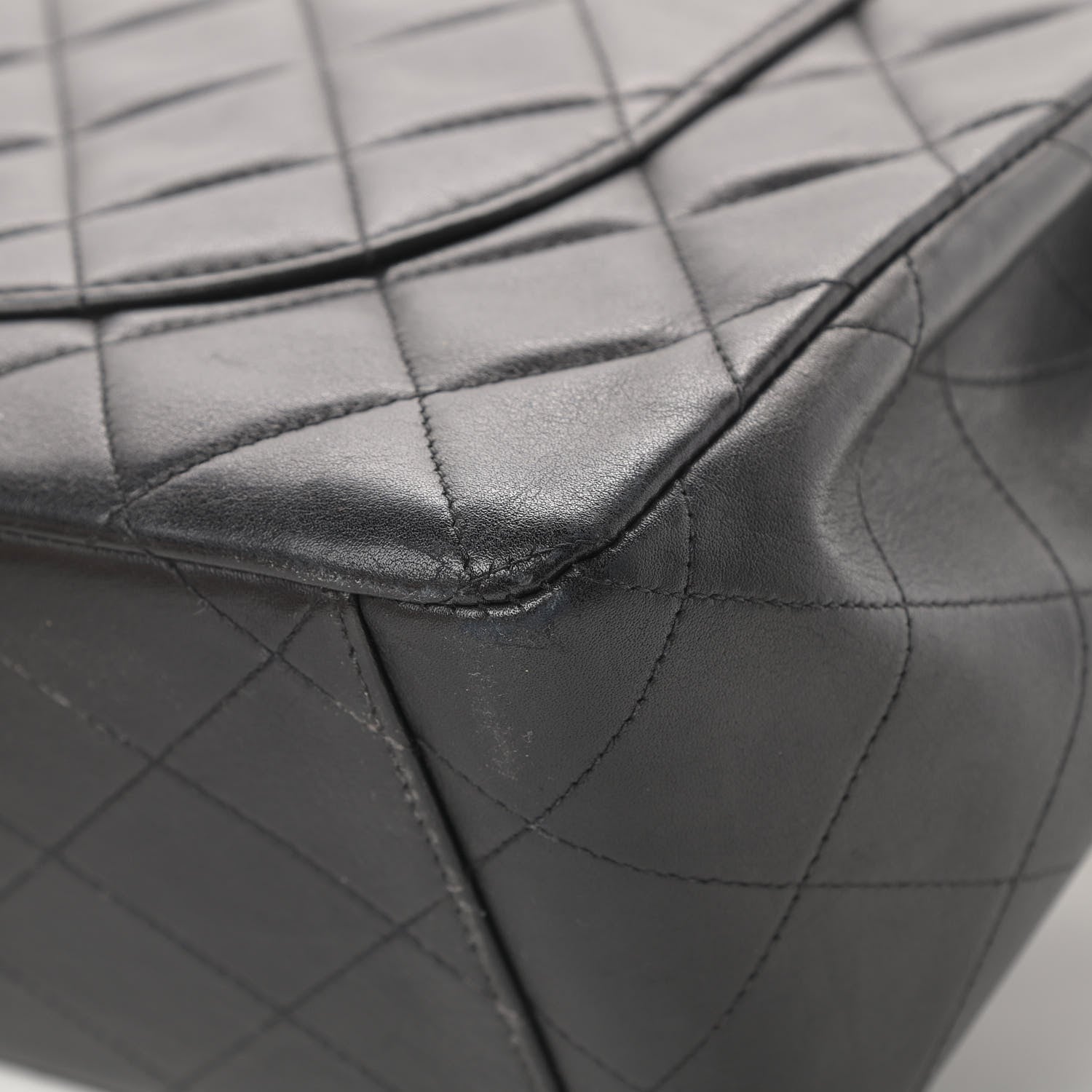 Chanel Lambskin Quilted XL Jumbo Single Flap Black 8 of 14