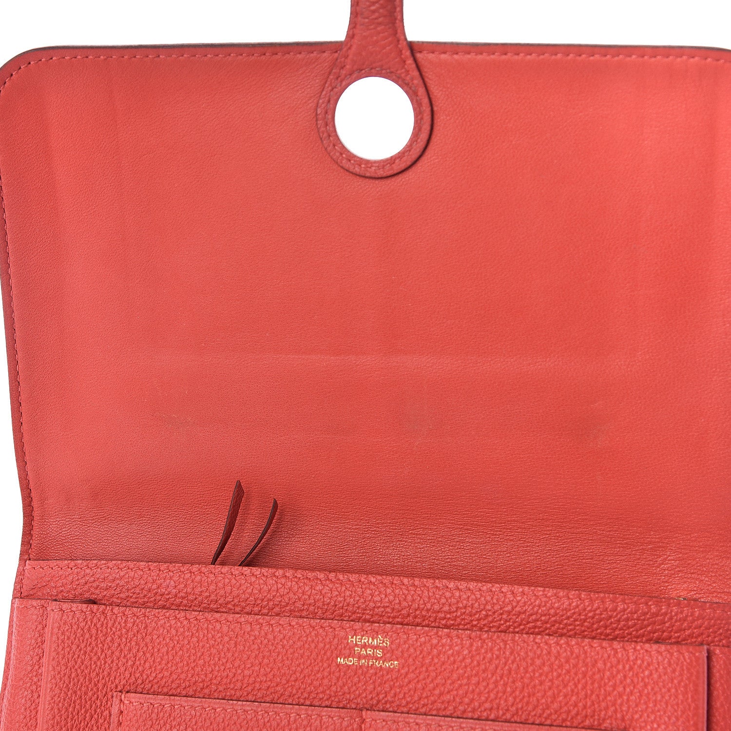 Hermes Togo Dogon Duo Wallet Rouge Pivoine 11 of 13