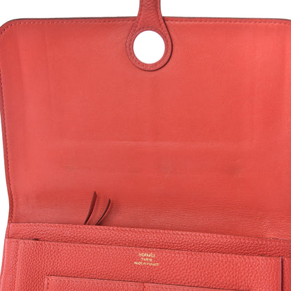 Hermes Togo Dogon Duo Wallet Rouge Pivoine 11 of 13