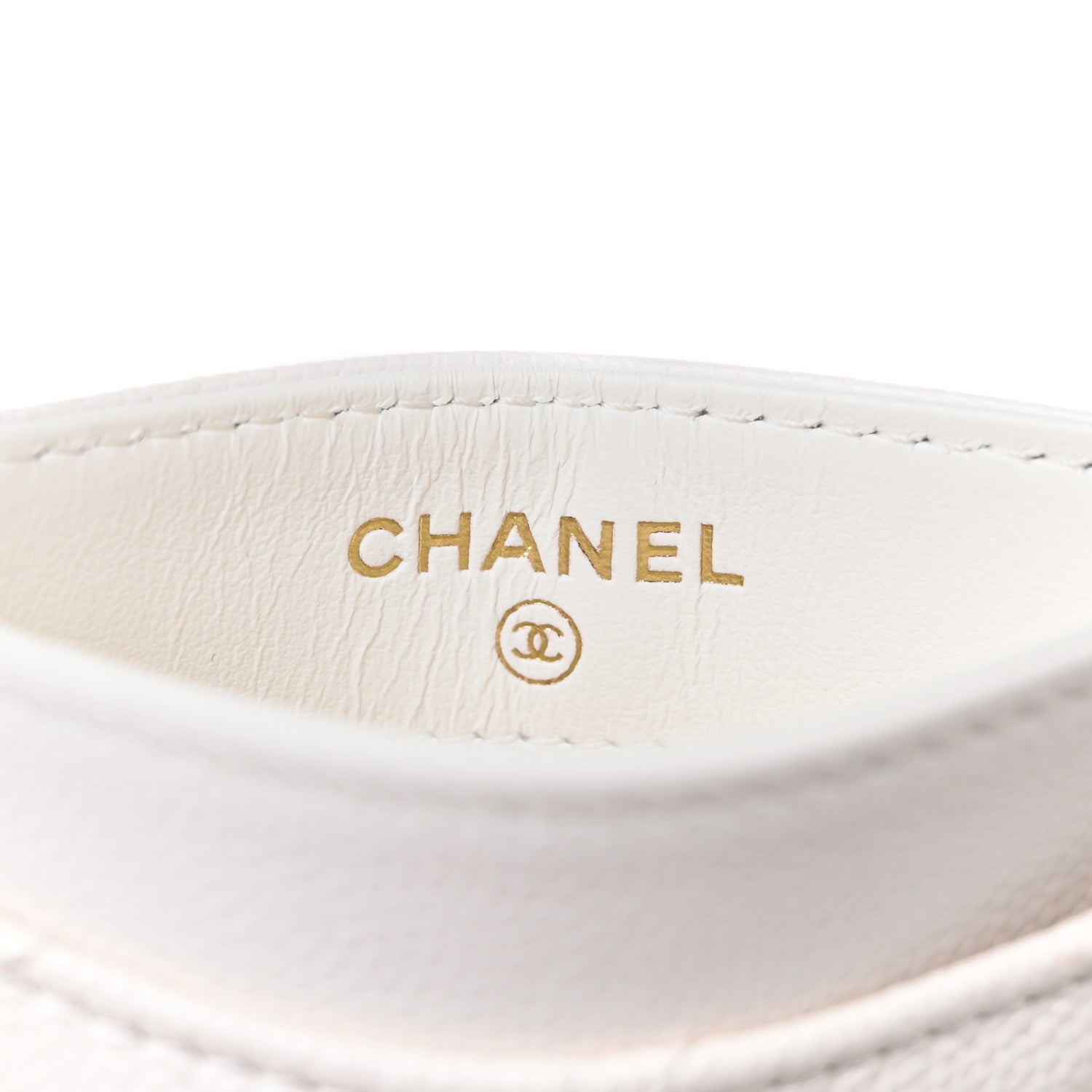 Chanel Caviar Quilted Card Holder White 6 of 10