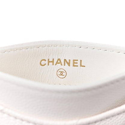 Chanel Caviar Quilted Card Holder White 6 of 10
