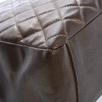 Chanel Metallic Caviar Quilted Grand Shopping Tote GST Bronze 9 of 12