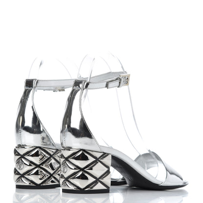 Louis Vuitton Calfskin Silver Light Sandal 37.5 Argent 4 of 16