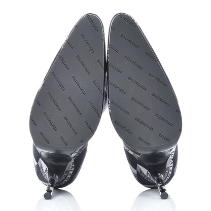 Balenciaga Spandex Losange Monogram 110mm Booties 37.5 Gris Black 5 of 6