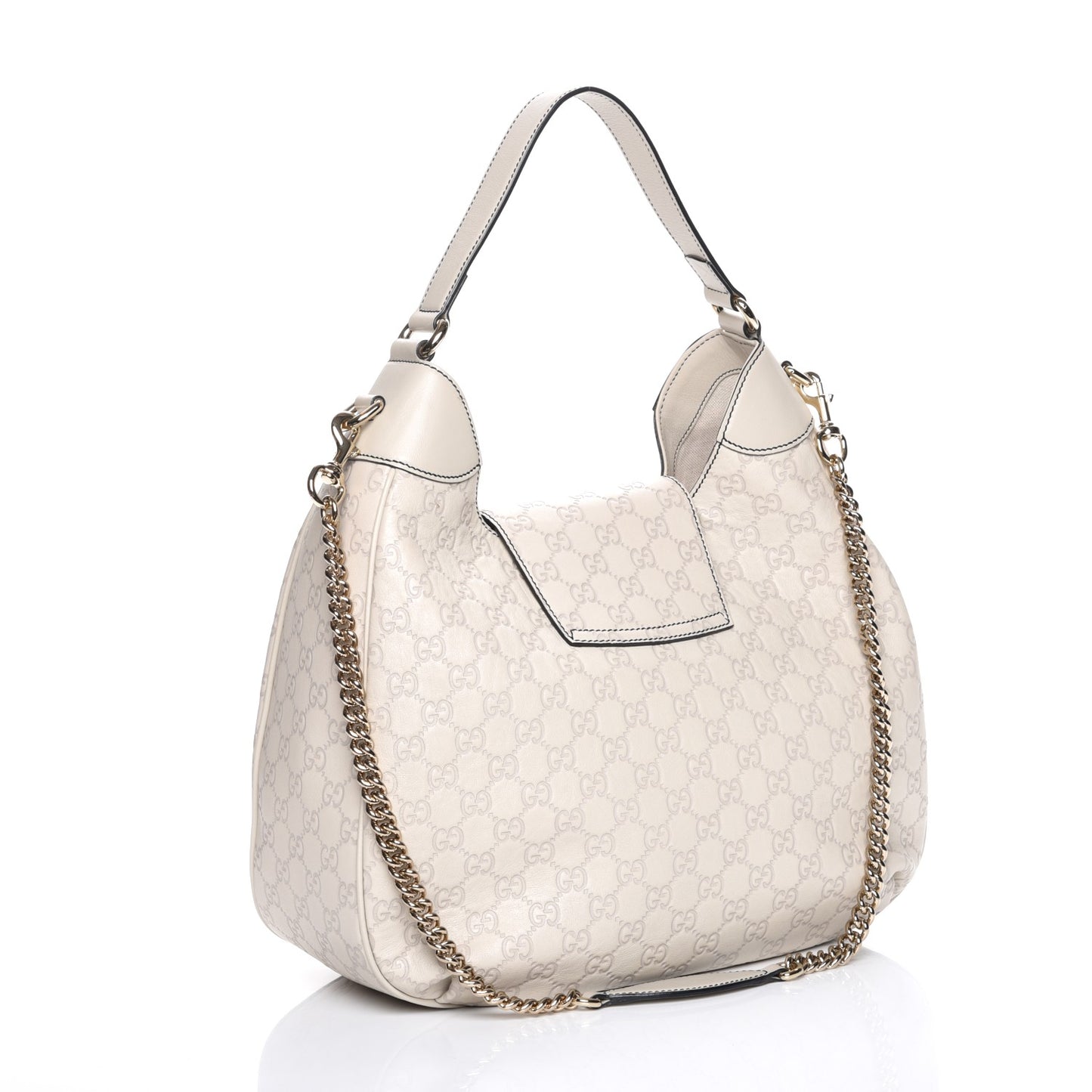Guccissima Signature Medium Emily Hobo Mystic White