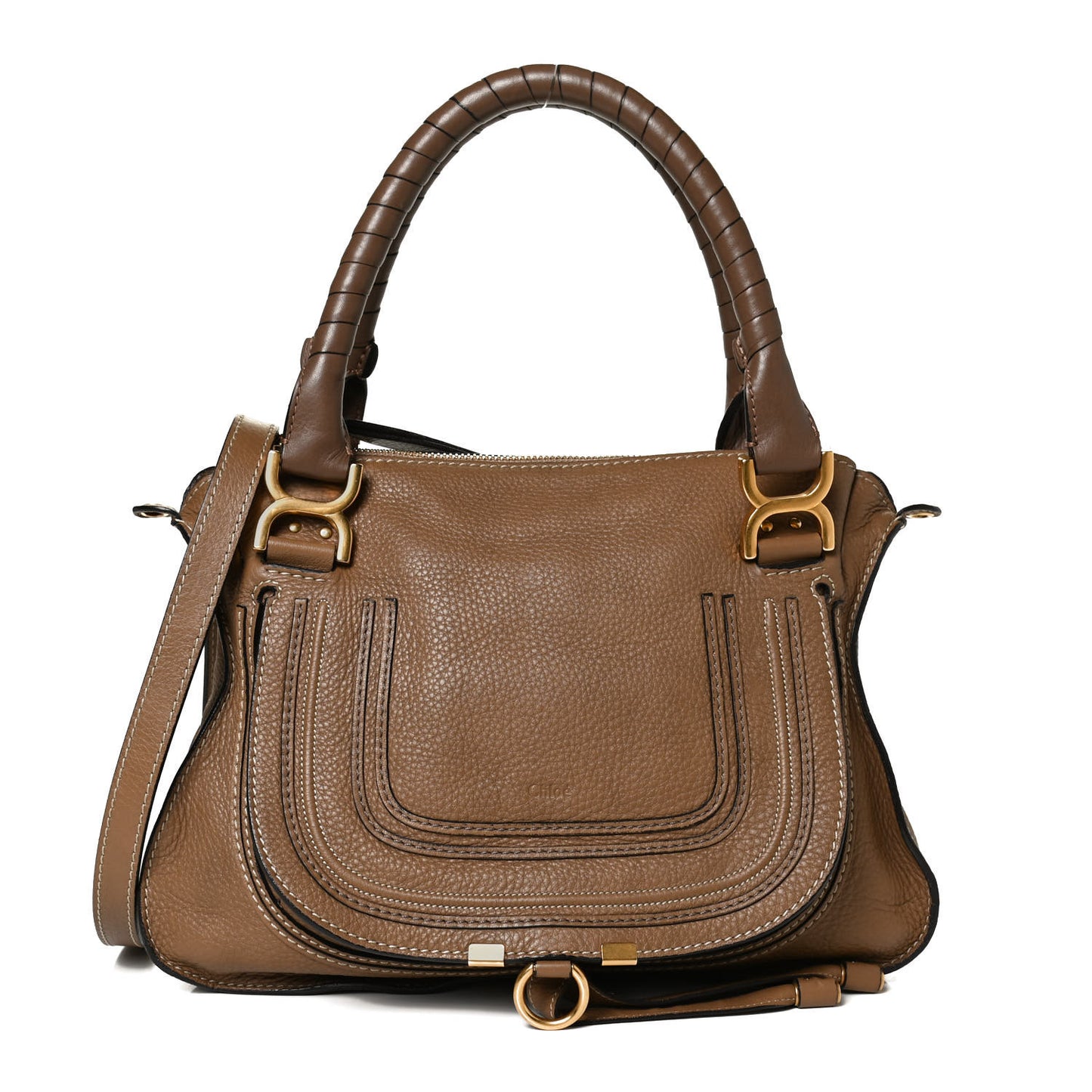 Calfskin Medium Marcie Satchel Nut