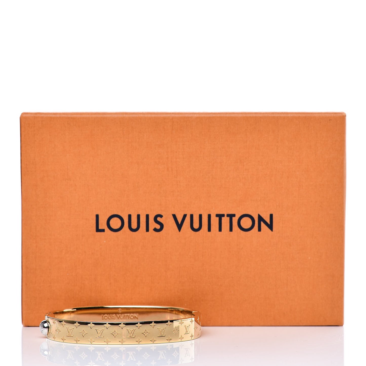 Brass Monogram Nanogram Cuff M Gold